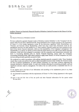 Clause 41 standalone Audit Report Q1 FY15 /clause-41