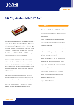 802.11g Wireless MIMO PC Card