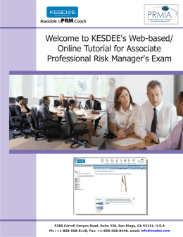 Online Tutorial for Associate Professional Risk Manager`s Exam