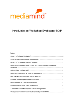 Introdução ao Workshop Eyeblaster MXP
