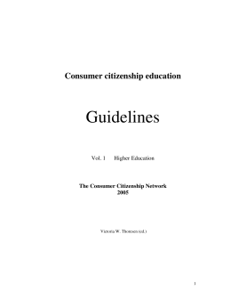 Consumer Citizenship Education