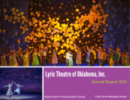 2015 Annual Report - Lyric Theatre of Oklahoma