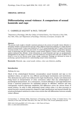 Differentiating sexual violence