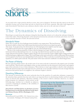 The Dynamics of Dissolving