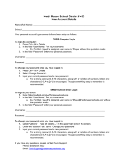 New Account Details Form - North Mason School District / Homepage