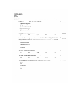 Work sheet for exam 1
