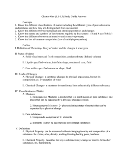 Chapter One (1.1-1.3) Study Guide Answers Concepts 1. Know the