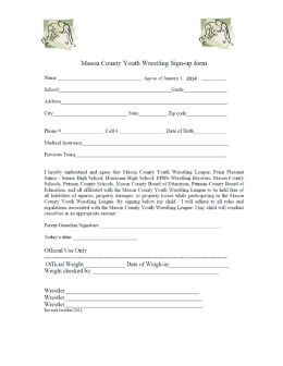 Mason County Youth Wrestling Si gn