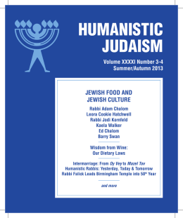 Summer/Autumn 2013 - Society for Humanistic Judaism