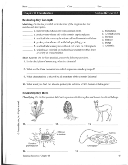 Chapter 18 Classification Section Review 18