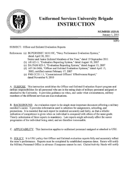1325.01, Officer and Enlisted Evaluation Reports