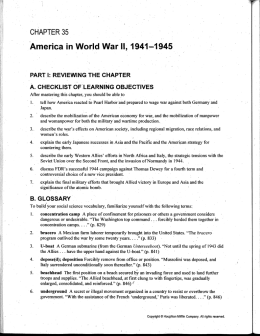 CHAPTER 35 g h . , _ America in World War ll. 1941-1945