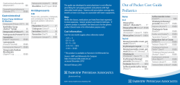 Out of Pocket Cost Guide Pediatrics