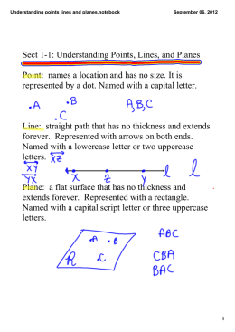 Understanding points lines and planes.notebook