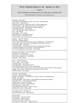 The Dr. Demento Show #11-03 - January 15, 2011