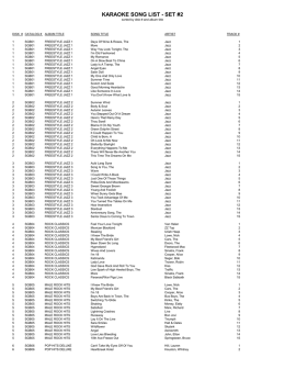 KARAOKE SONG LIST - SET #2