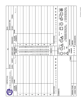 Volleyball Score Sheet with Libero