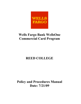 Wells Fargo Bank WellsOne Commercial Card