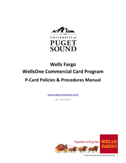 Wells Fargo WellsOne Commercial Card Program