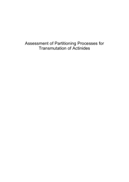 Assessment of Partitioning Processes for Transmutation of Actinides