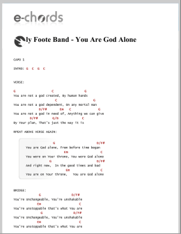 Billy Foote Band - You Are God Alone