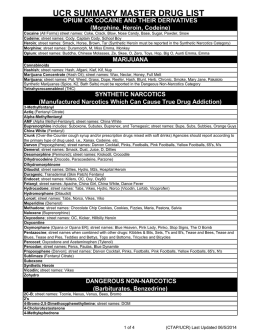 ucr summary master drug list