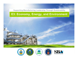 The E3 Program Effort, Energy, Economy and Environment