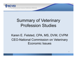 Summary of Veterinary Profession Studies