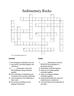 Sedimentary - Rocks and Minerals