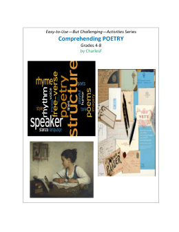 Comprehending POETRY - fourthgradeteam2012-2013