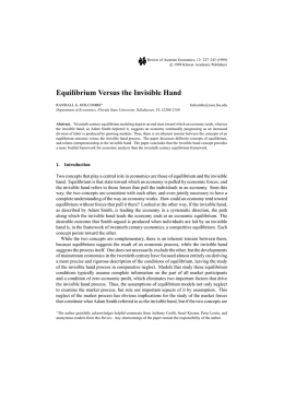 Equilibrium Versus the Invisible Hand