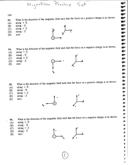 Magnetism Practice Set