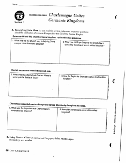 Page 1 Date Name GUIDED READING Charlemagne Unites