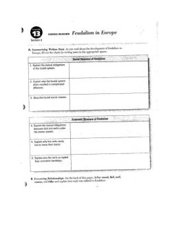 Page 1 guided reading Feudalism in Europe Section 2 --- - --- º-º-º-º
