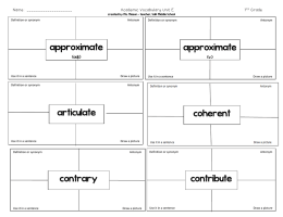 approximate contribute contrary articulate approximate coherent
