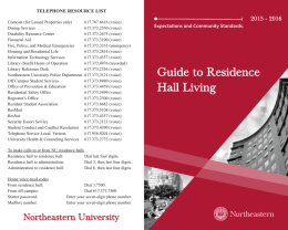 Guide to Residence Hall Living