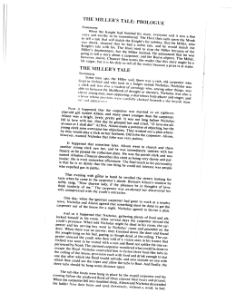 THE MILLER`S TALE: PROLOGUE