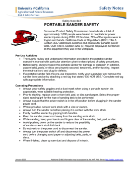 043 Portable Sander Safety
