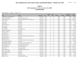 EIS Administrator and Teacher Salary and Benefits Report