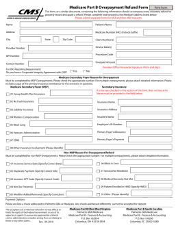 Medicare Part B Overpayment Refund Form