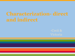Characterization- direct and indirect