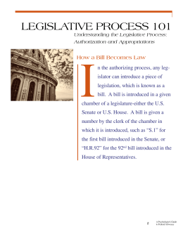 legislative process 101 - American Psychological Association