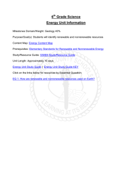 6 Grade Science Energy Unit Information