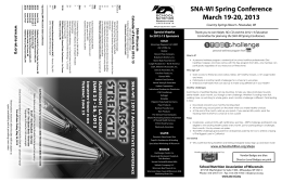 2012-13 Spring Conference Program - SNA