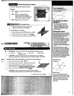 Eilxin M 4 Sketch intersections of planes ` 7