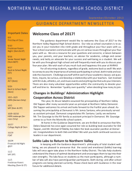September-October 2013 - Northern Valley Regional High Schools
