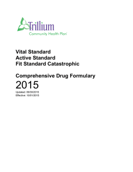 Drug Formulary - Trillium Community Health Plan