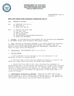 Mentorship Program Instruction - Naval ROTC | Oregon State
