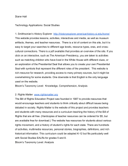 Social Studies websites: Review and Critique