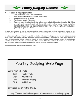 Poultry Judging Web Page